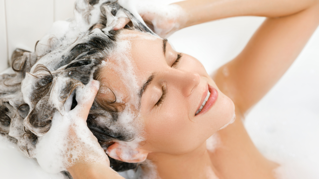 A Woman Shampooing